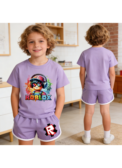 Roblox Summer Short Sleeve Sleepwear For Kids & Adults Matching Pajamas Set