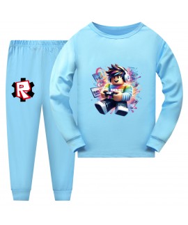 Roblox Long Sleeve & Long Pants 2-Piece Soft Milk Silk PJs