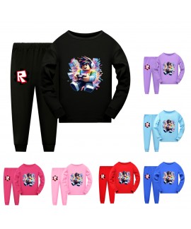 Roblox Long Sleeve & Long Pants 2-Piece Soft Milk Silk PJs