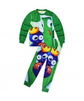Roblox Rainbow Friends Green Character Graphic 2-Piece Kids Pajama Set
