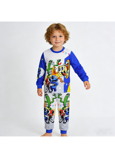 Roblox Rainbow Friends "Blue" Character Graphic 2-Piece Pajama Set For Boys & Girls