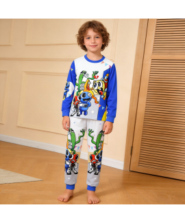 Roblox Rainbow Friends "Blue" Character Graphic 2-Piece Pajama Set For Boys & Girls