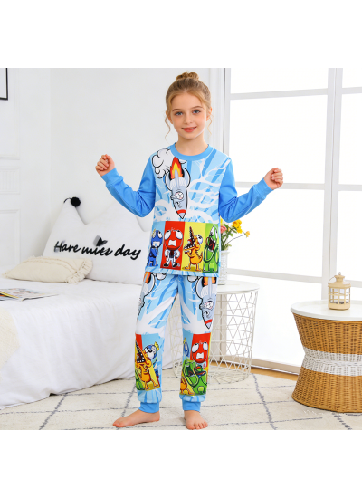 Roblox Rainbow Friends "Blue" Kids Crown Character Graphic 2-Piece Pajama Set