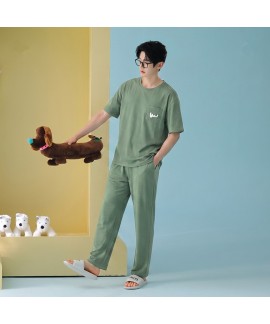 Ultra-Soft Men's Summer Pajama Set - Cooling Cotto...