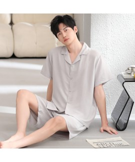 Cloud Cotton Men's Sleepwear Set Short Sleeve Shor...