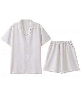 Cloud Cotton Men's Sleepwear Set Short Sleeve Shorts Two-Piece Lounge Set for Men