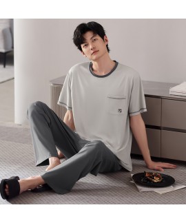 Cooling Modal Men's Sleepwear Set Short Sleeve Lon...