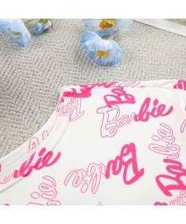 Spring And Autumn Comfortable And Soft Printed Long-sleeved Shorts Barbie Pajamas Two-piece Set Barbie Pyjamas Home Wear