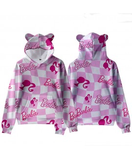 Barbie Live Version COS Digital Printing Casual Cute Cat Ears Printed Barbie Pyjamas