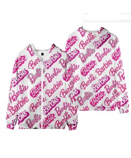 3D Movie Barbie Princess Barbie Fashion Pullover Hooded Zipper Sweatshirt Barbie pyjamas For Adults And Children