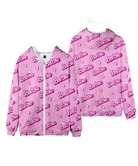 3D Movie Barbie Princess Barbie Fashion Pullover Hooded Zipper Sweatshirt Barbie pyjamas For Adults And Children