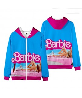 3D Movie Barbie Princess Barbie Fashion Pullover Hooded Zipper Sweatshirt Barbie pyjamas