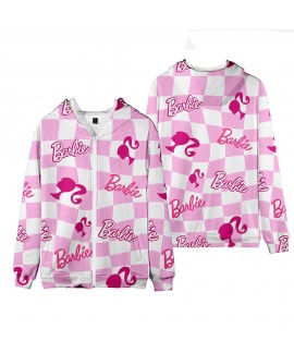 3D Movie Barbie Princess Barbie Fashion Pullover Hooded Zipper Sweatshirt Barbie pyjamas