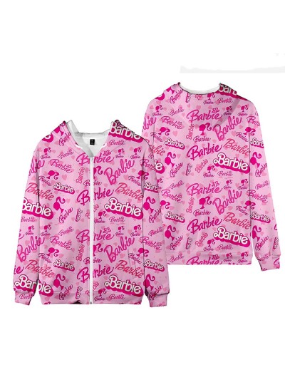 Barbie Princess Barbie Fashion Pullover Hooded Zipper Sweatshirt Barbie Pyjamas