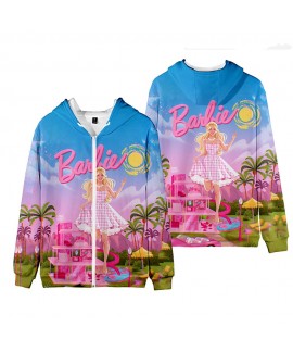 Barbie Princess Barbie Fashion Pullover Hooded Zipper Sweatshirt Barbie Pyjamas