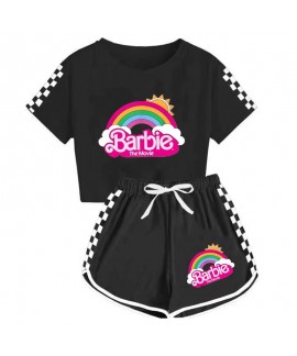 Summer Movie Barbie 100-170 Girls' T-shirt Shorts ...