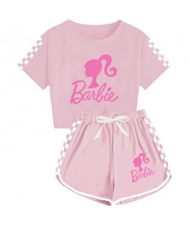 The Movie Barbie 100-170 Girls' T-shirt Shorts Sports Pajamas Barbie  Pajamas Suits