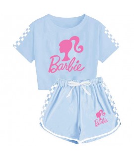 The Movie Barbie 100-170 Girls' T-shirt Shorts Sports Pajamas Barbie  Pajamas Suits