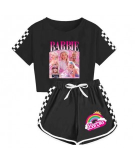 Barbie The Movie Barbie 100-170 Girls' T-shirt Shorts Sports Pajamas Suit