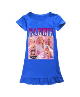 Barbie Pyjamas Barbie Doll Girls Ice Silk Short-sl...