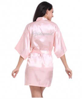 Wedding Sisters Best Friends Group Silk Thin Cardigan Nightgown Hot Diamond Bridesmaid Bridesmaid Dressing Robe Pajamas