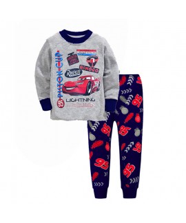 Cartoon Lightning Mcqueen Long Sleeve Trousers Paj...