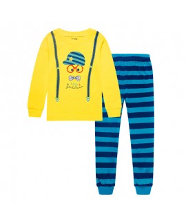 Minions Kids' Cartoon Pajamas Le Buddies Minions Long Sleeved Cotton Pajamas Sets