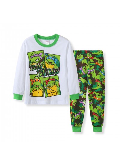 Children's Summer Long Sleeve Trousers Teenage Mutant Ninja Turtles Pajamas