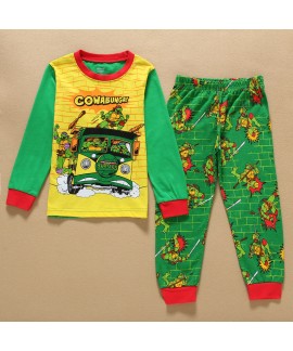Children's Summer Long Sleeve Trousers Teenage Mutant Ninja Turtles Pajamas