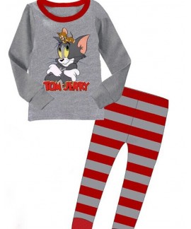 Tom And Jerry long Sleeves Trousers Kids' Pajamas Sets Tom And Jerry Pjs