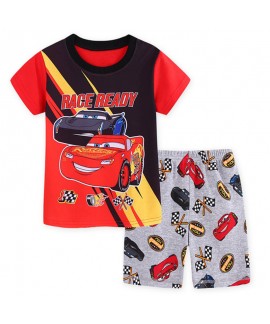 Cars Lightning Mcqueen Pajamas Cartoon Lightning Mcqueen Short Sleeve Pjs