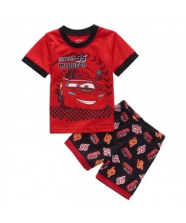 Cars Lightning Mcqueen Pajamas Cartoon Lightning Mcqueen Short Sleeve Pjs