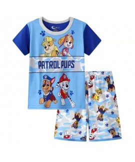 Matching Paw Patrol Kids' Pjs Paw Patrol Movie Short sleeve T-shirt Pajamas For Summer