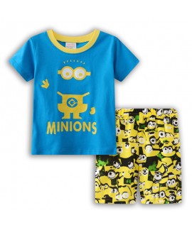 Le Buddies Minions Short-sleeved T-shirt Cotton Ca...