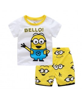 Le Buddies Minions Short-sleeved T-shirt Cotton Ca...