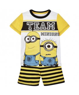 Le Buddies Minions Short-sleeved T-shirt Cotton Cartoon Pajamas Set  Minions Kids' Summer Pajamas