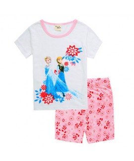 Cartoon Disney Elsa Pure Cotton Pajamas Elsa Frozen Pajamas Princess Elsa Pyjamas Set