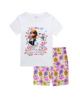 Cartoon Disney Elsa Pure Cotton Pajamas Elsa Frozen Pajamas Princess Elsa Pyjamas Set