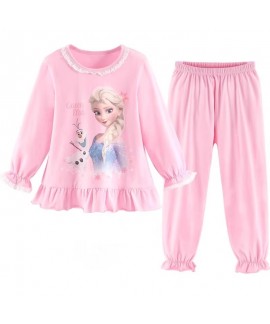 Disney Elsa Pure Cotton Pajamas Cartoon Elsa Frozen Pajamas Princess Elsa Pyjamas Set