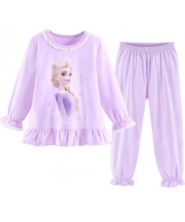 Disney Elsa Pure Cotton Pajamas Cartoon Elsa Frozen Pajamas Princess Elsa Pyjamas Set