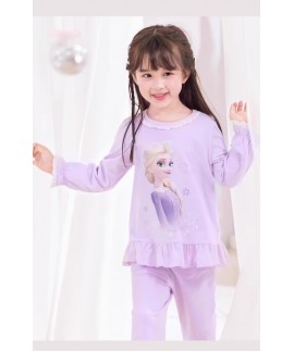 Disney Elsa Pure Cotton Pajamas Cartoon Elsa Froze...