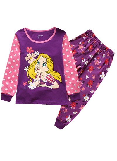 Cartoon Disney Elsa Cotton Pajamas Elsa Frozen Pajamas Princess Elsa And Anna Long Sleeves Pyjamas Sets