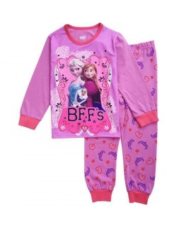 Disney Elsa Pure Cotton Pajamas Elsa Frozen Pajamas Cartoon Princess Elsa And Anna Long Sleeves Pyjamas Sets