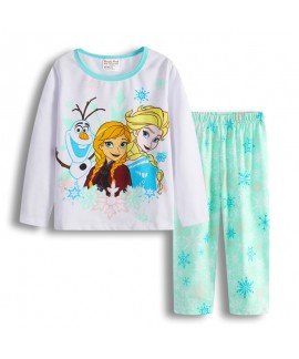 Disney Elsa Pure Cotton Pajamas Elsa Frozen Pajamas Princess Elsa And Anna Long Sleeves Pyjamas Sets