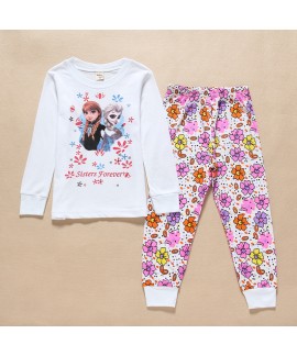 Disney Elsa Cotton Pajamas Elsa Frozen Pajamas Princess Elsa And Anna Long Sleeves Pyjamas Sets