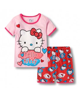 Hello Kitty Pj Set Matching Hello kitty Short Sleeve Summer Girls' Pajamas