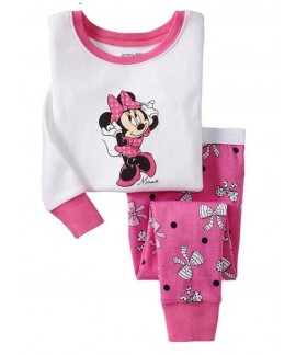 Mickey Mouse And Friends Holiday Pajamas Cartoon Disney Mickey Mouse Long Sleeve Trousers Kids' Pajamas Set