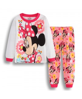 Disney Mickey Mouse And Friends Holiday Pajamas Cartoon Mickey Mouse Long Sleeve Trousers Kids' Pajamas Set