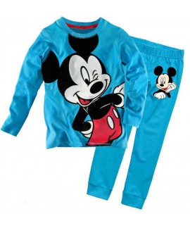 Cartoon Disney Mickey Mouse And Friends Holiday Pajamas Mickey Mouse Long Sleeve Trousers Kids' Pajamas Set