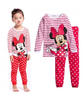 Cartoon Cotton Disney Mickey Mouse And Friends Holiday Pajamas Mickey Mouse Long Sleeve Trousers Children's Pajamas Set